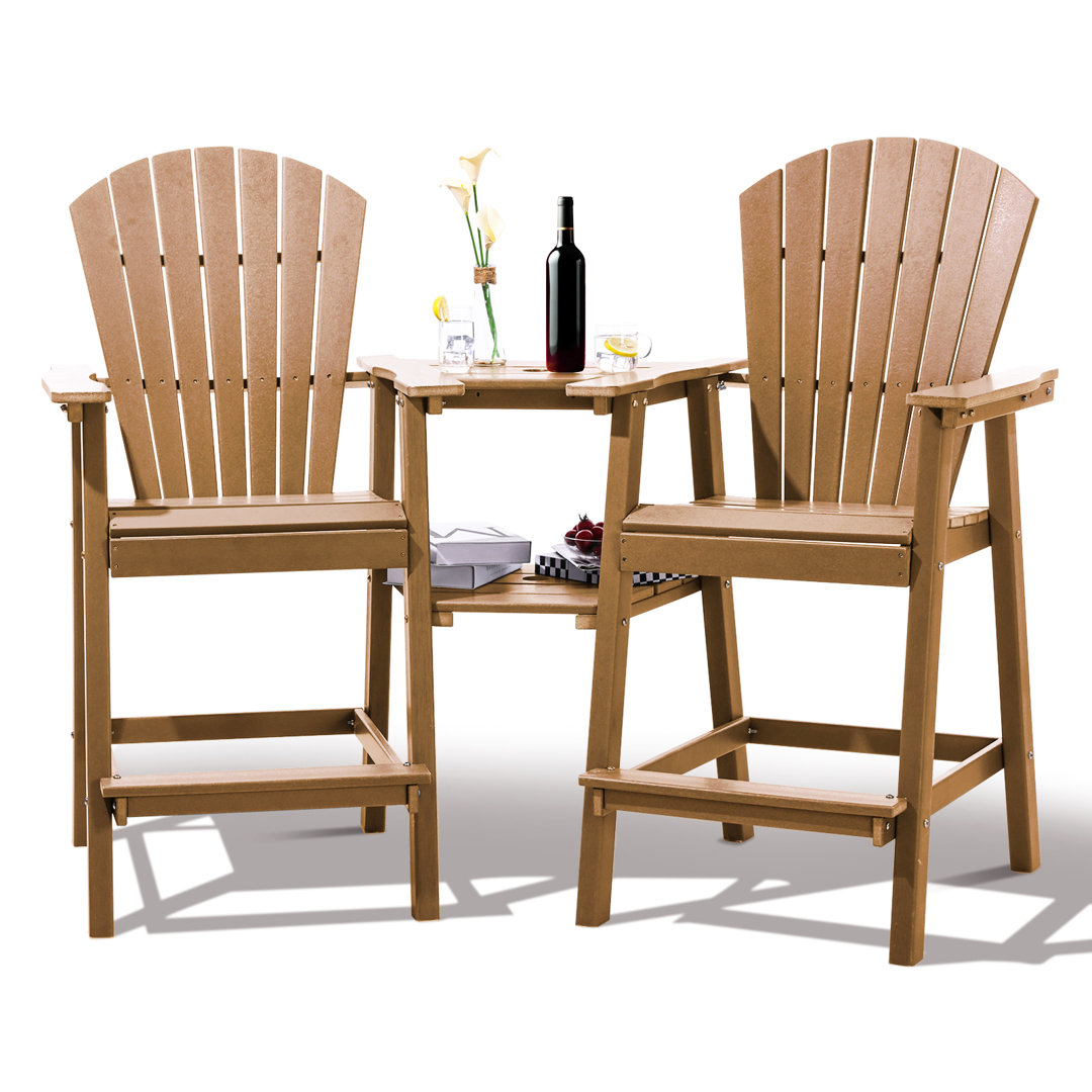 Maybeck 2-Piece Outdoor Adirondack Chair With Table